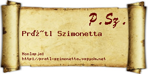 Prátl Szimonetta névjegykártya